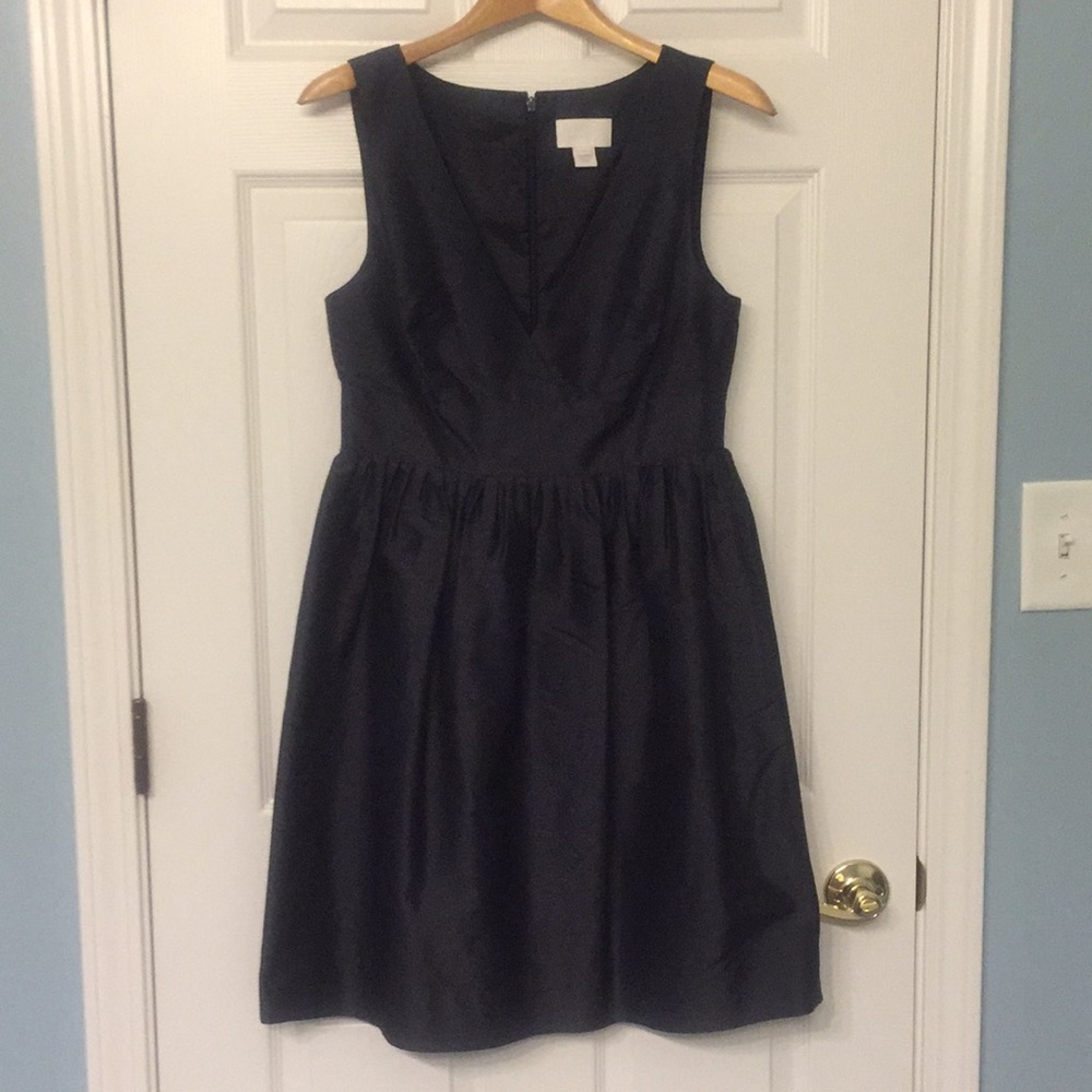J. Crew black silk dress